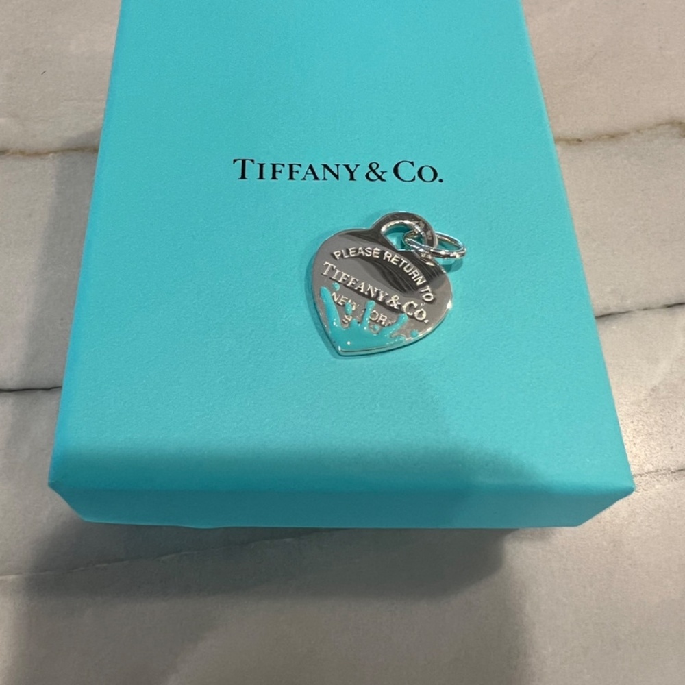 NWT Please Return to Tiffany Blue Splash Charm Large Size